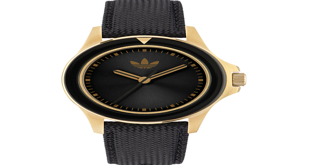 adidas black and gold watch