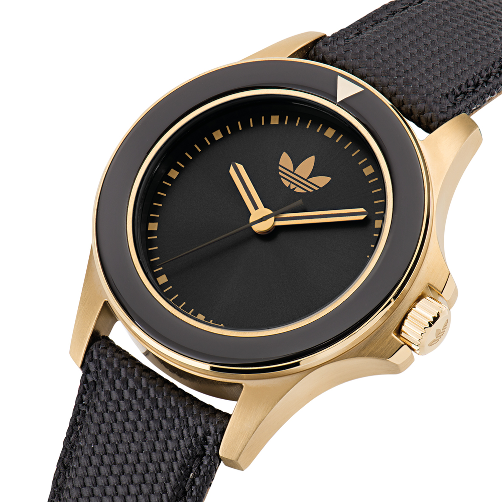 Adidas originals watch 2025 black and gold