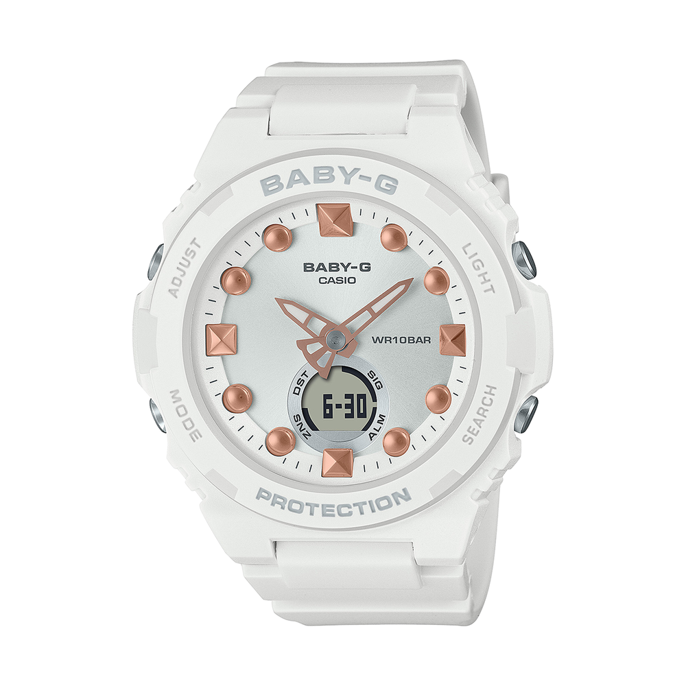 Baby g shock white with rose gold best sale