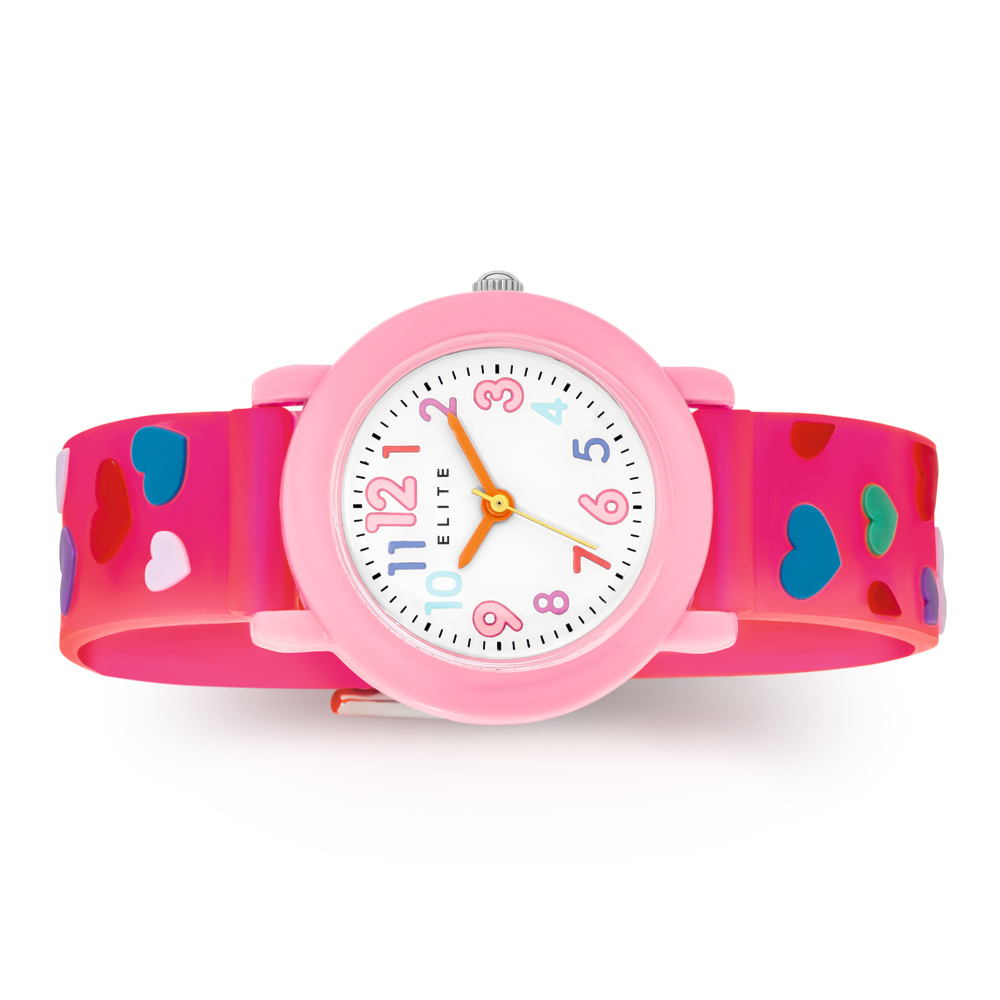 Pink girls authentic watch letter monogram