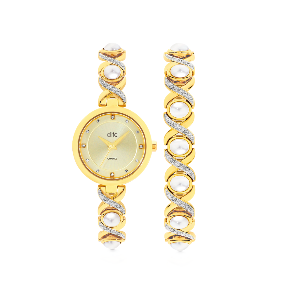 Citizen watch and bracelet set online gold