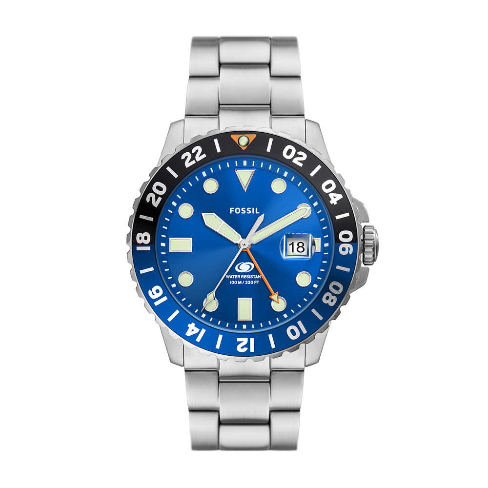 Fossil Blue Men s Watch in Silver Prouds