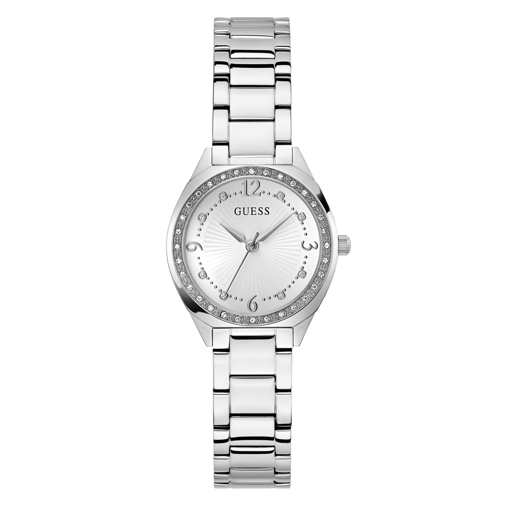 GUESS Silver Tone Petite Crystal outlet Watch Stainless Steel Women's Watch