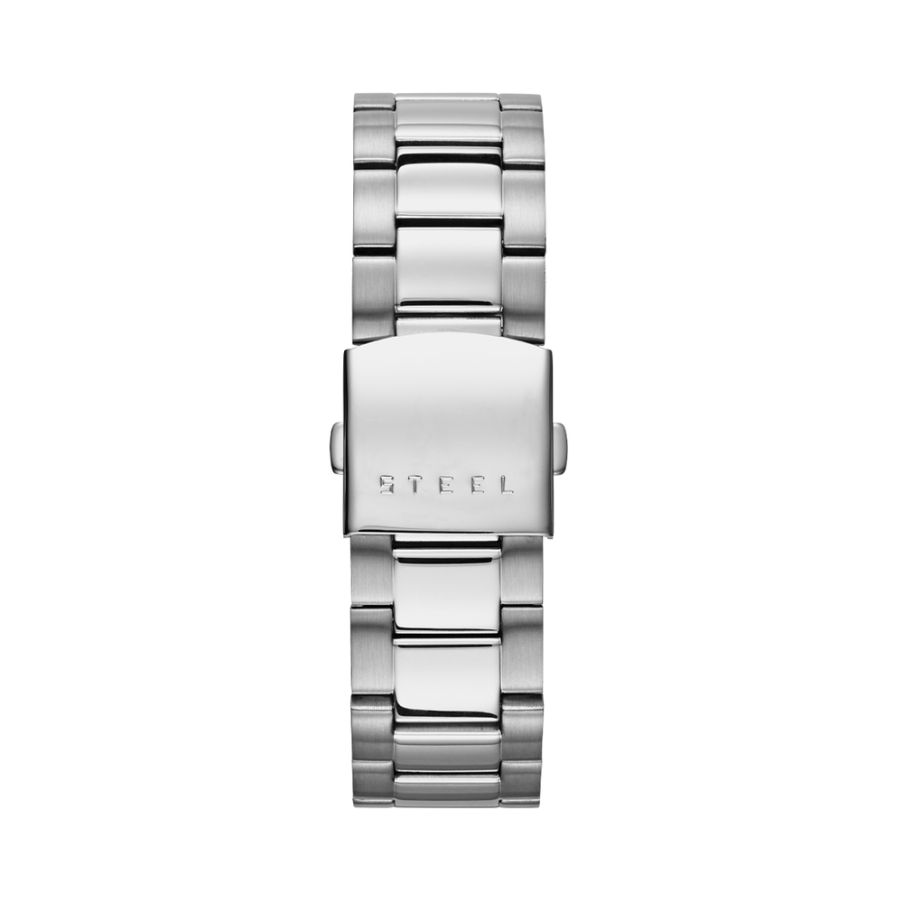 guess silver tone classic watch