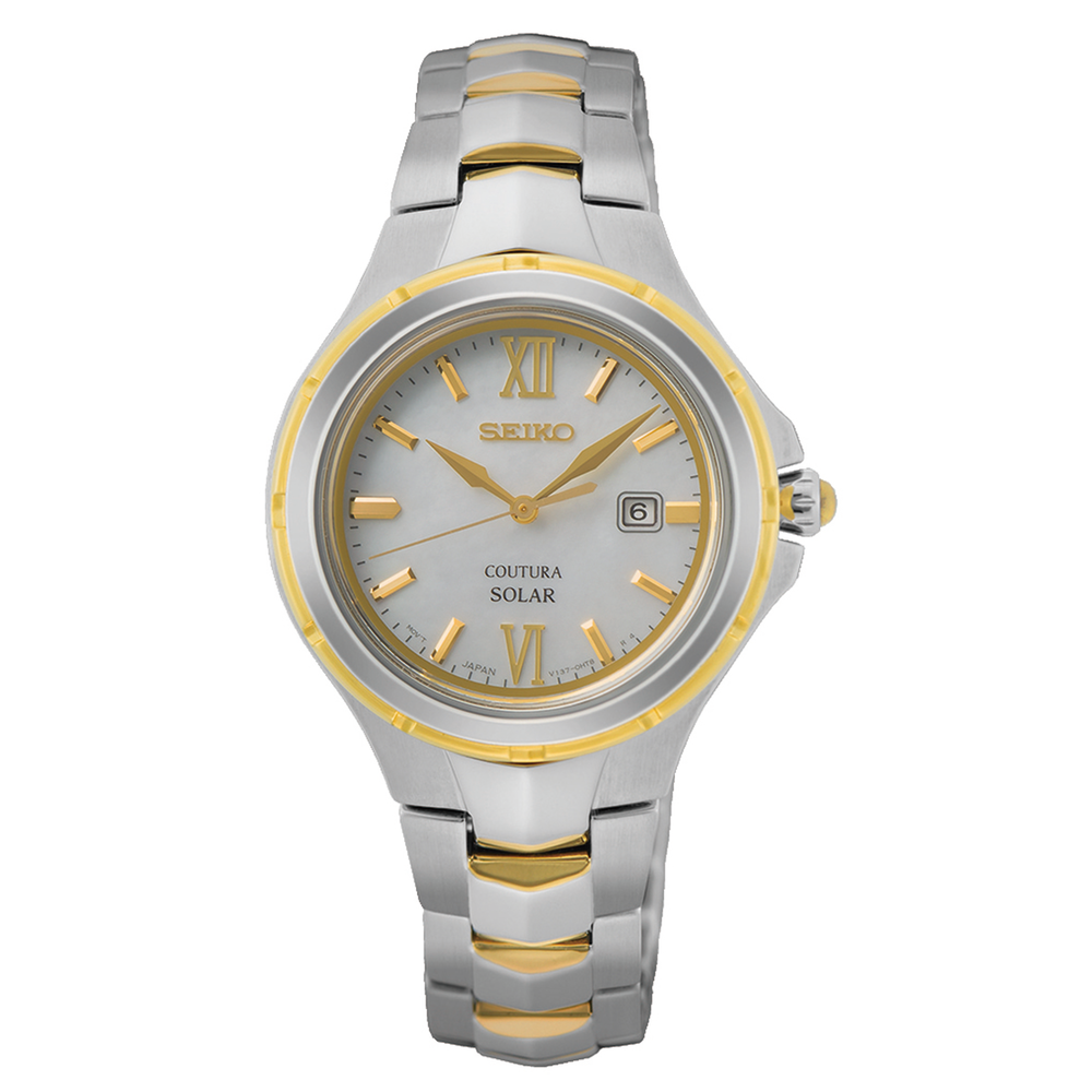 Seiko solar ladies store watch with diamonds