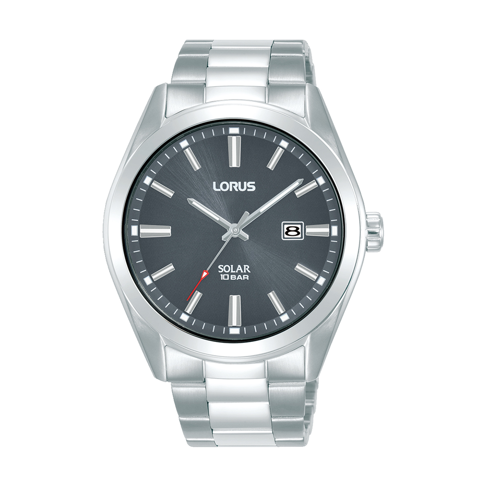 Lorus Men s Solar Powered Watch in Silver Prouds