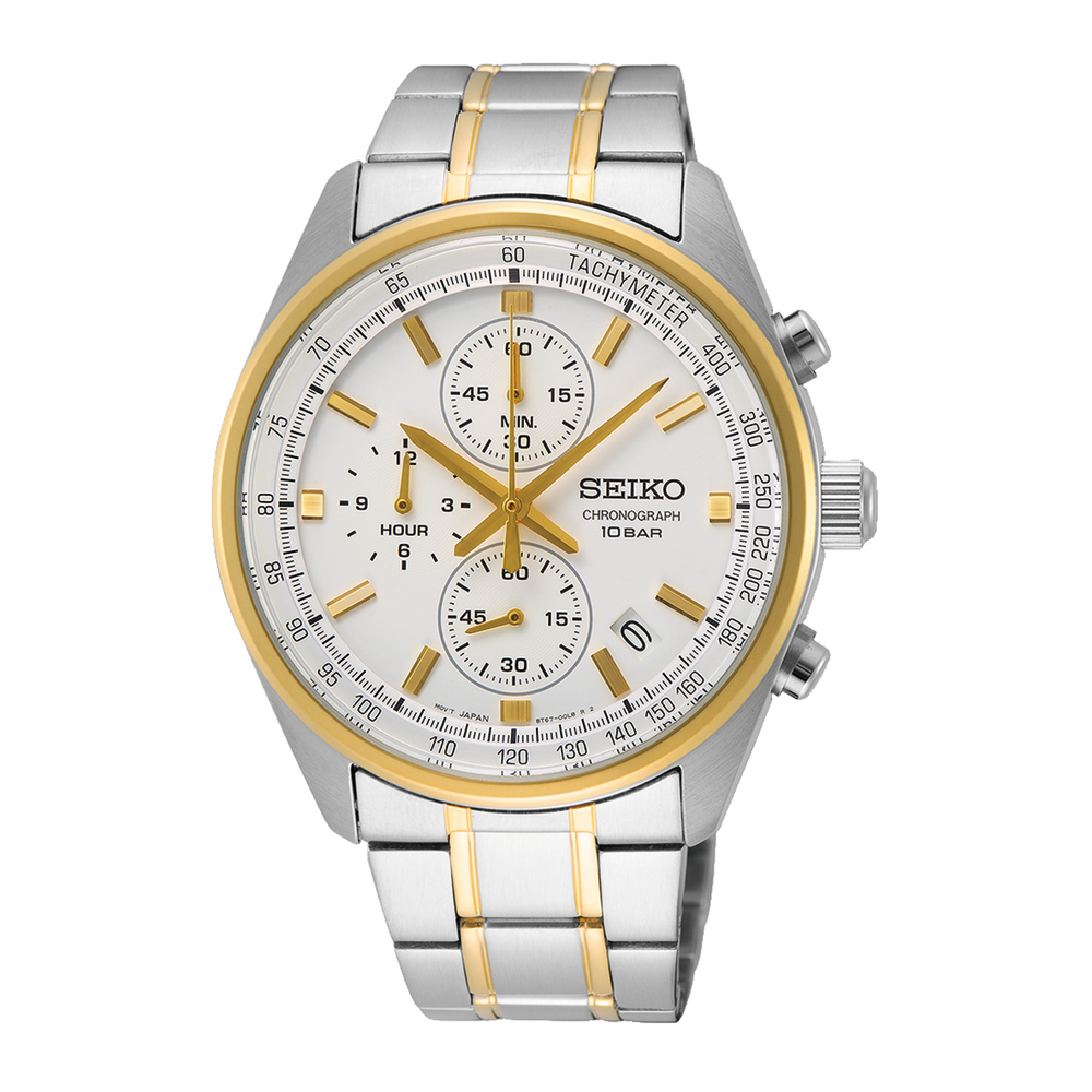 seiko mens two tone watch