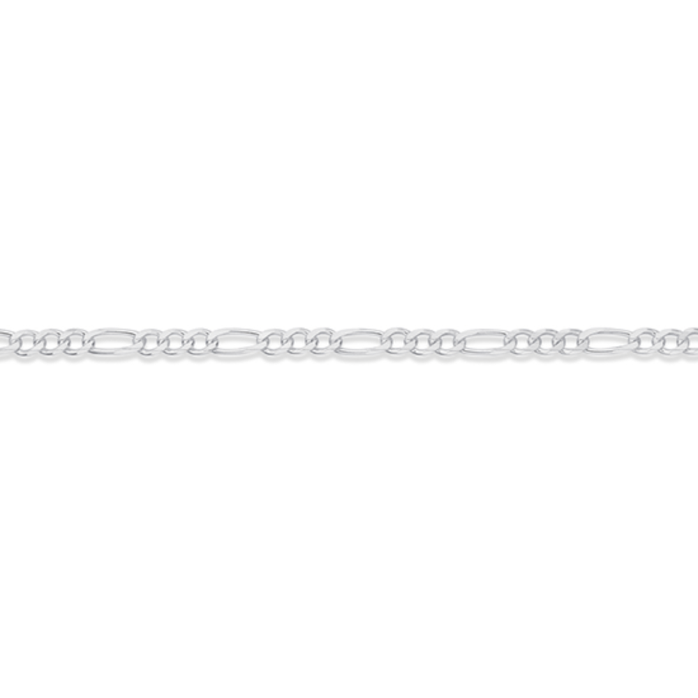 Figaro bracelet on sale white gold