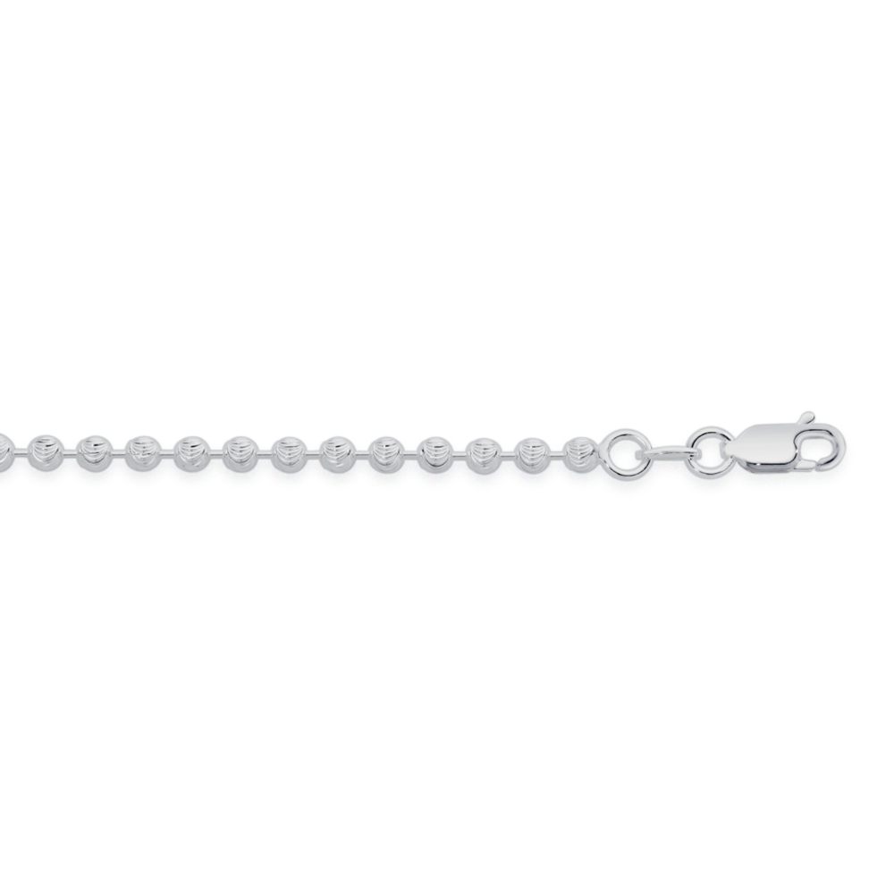 Silver 24cm Diamondcut Curb Bracelet  Prouds