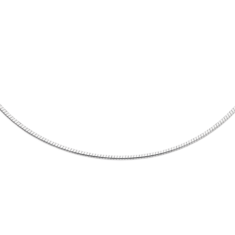 Sterling silver store flat omega necklace