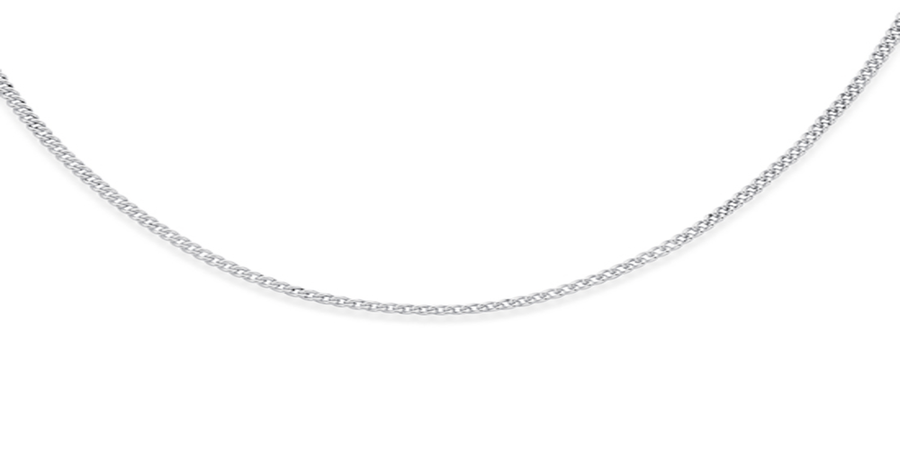 Silver 45cm Fine Curb Chain | Prouds