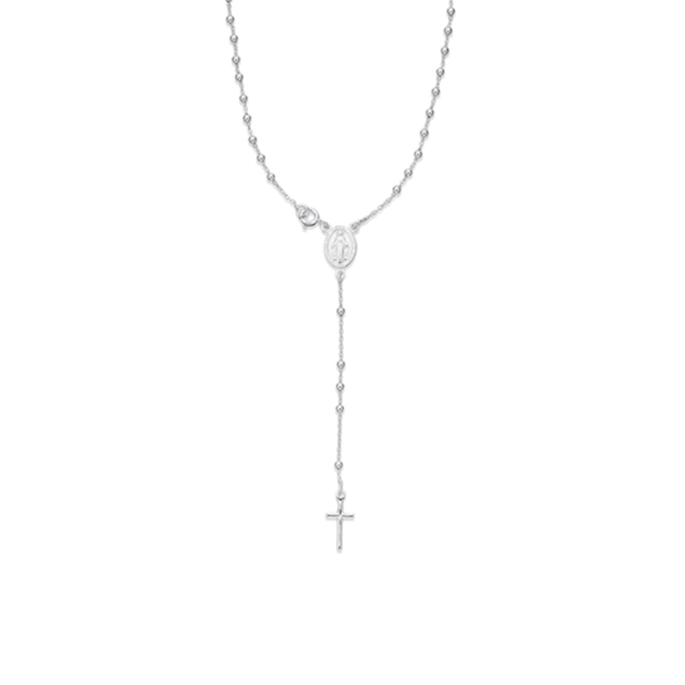 Silver 45cm Rosary Necklet | Prouds