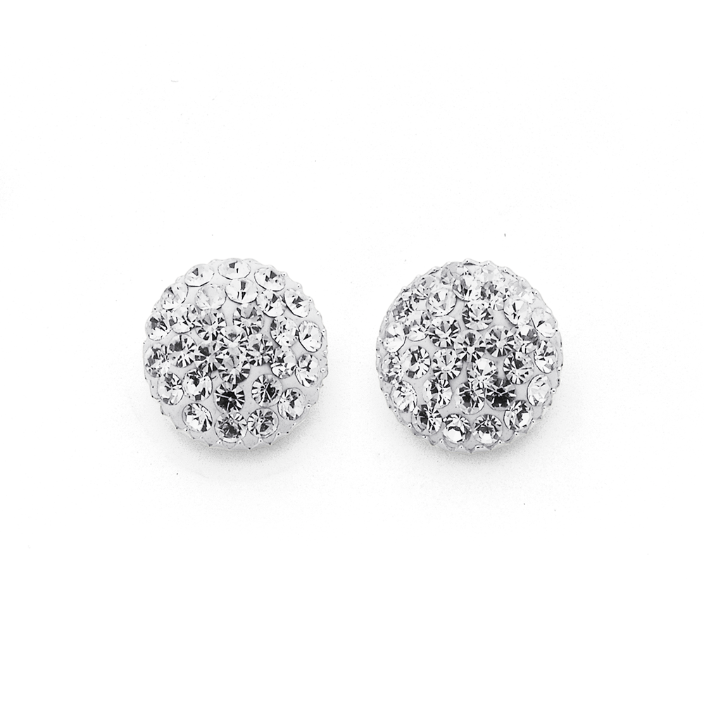 Dome Drop Earrings - Silver