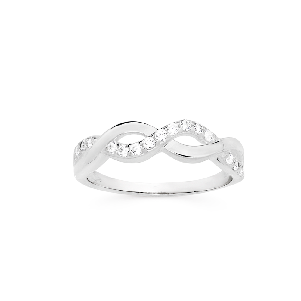 Cubic zirconia shop twist ring