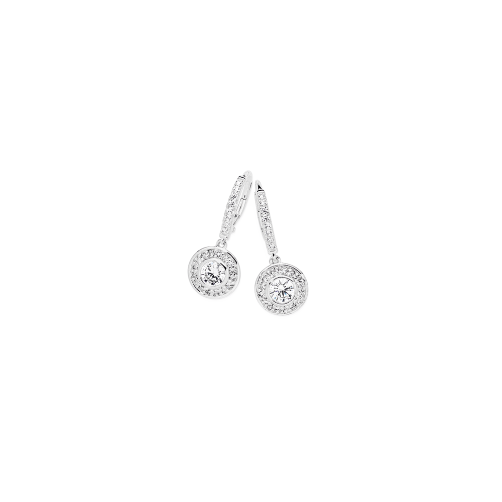 Silver cz outlet earrings