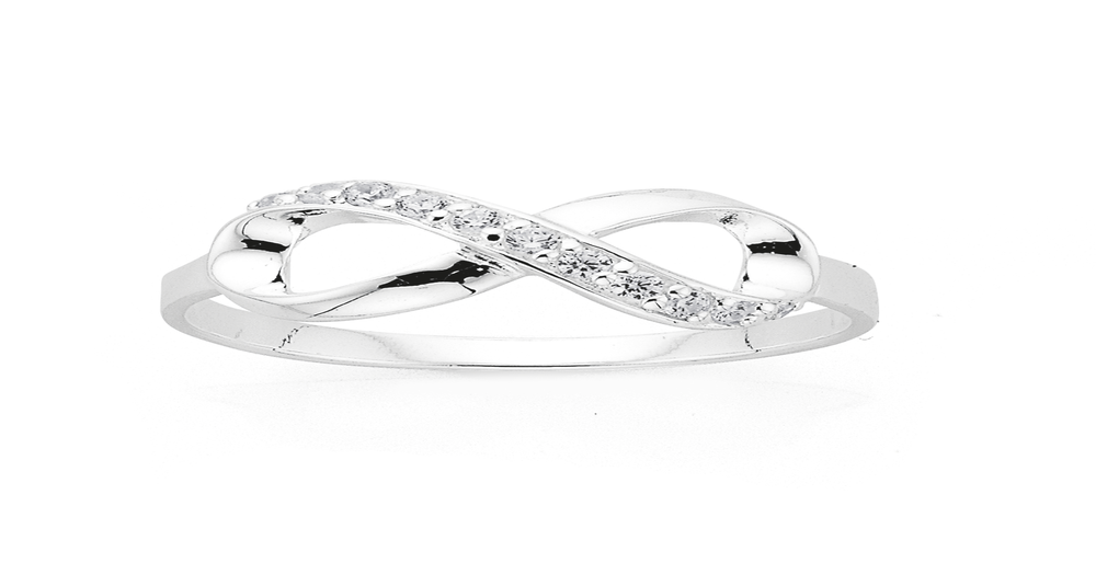 Silver Cz Infinity Ring | Prouds