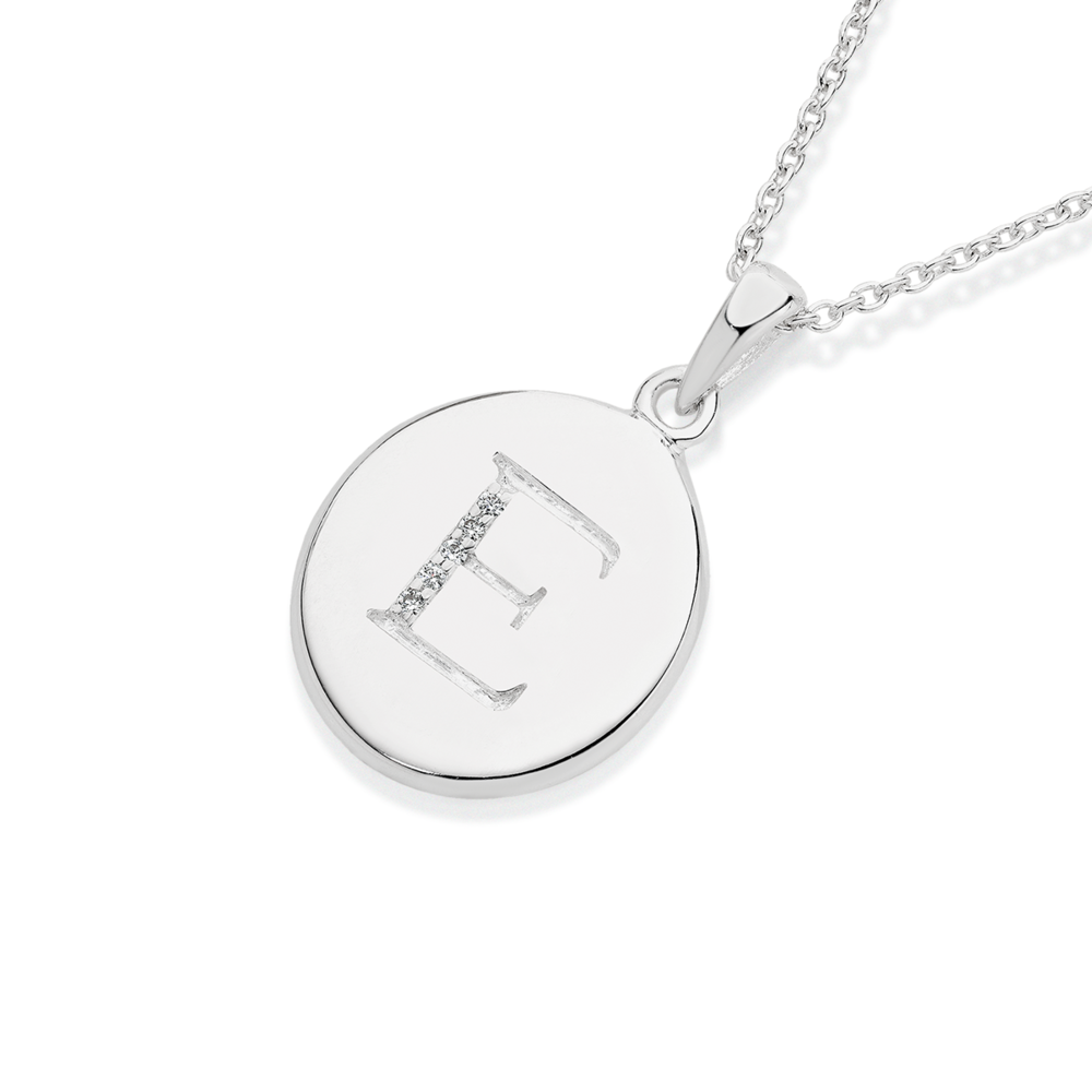Buy Angel Whisperer silver Initial J with zirconia Necklace Online Now