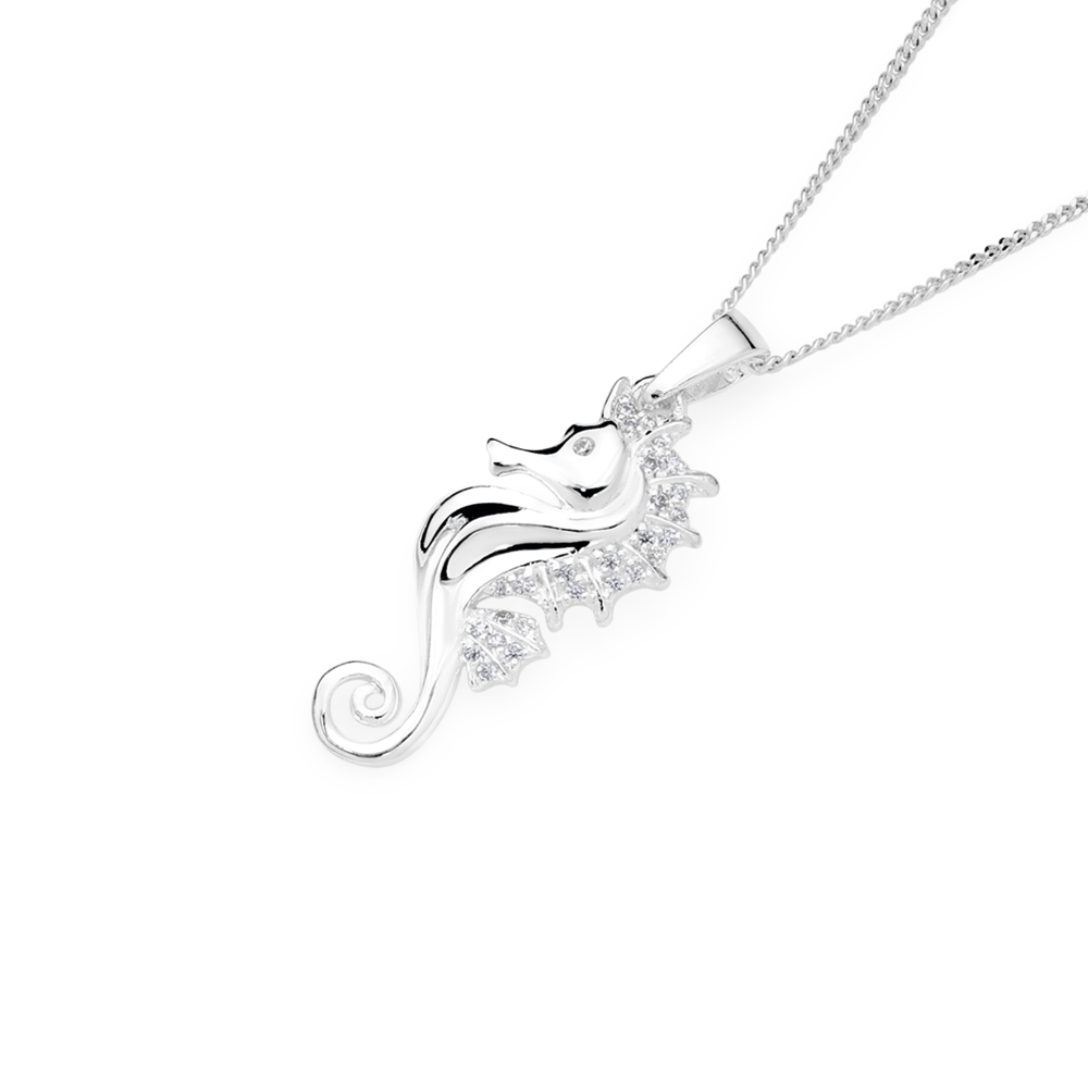 Diamond on sale seahorse pendant