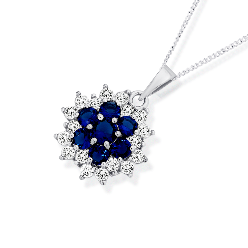 cz flower pendant