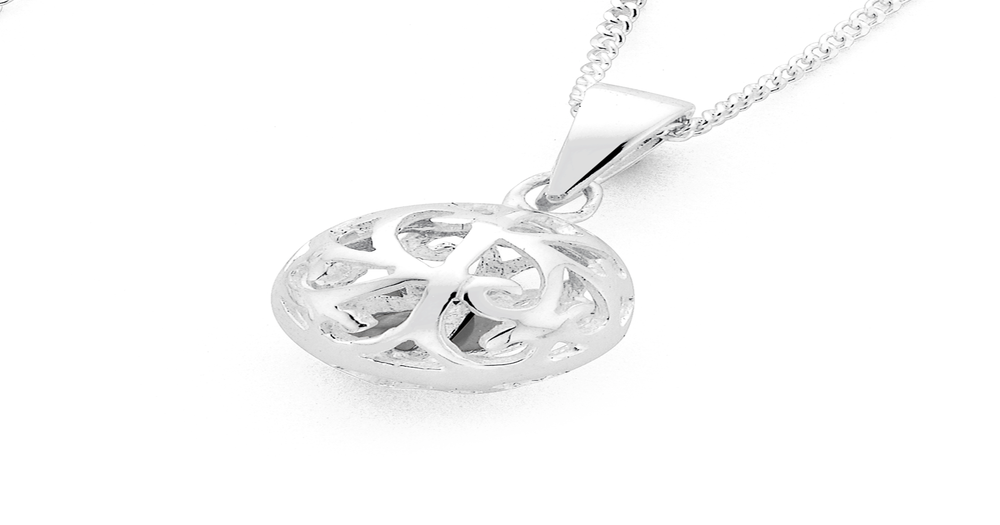 Silver Filigree Ball Pendant | Prouds