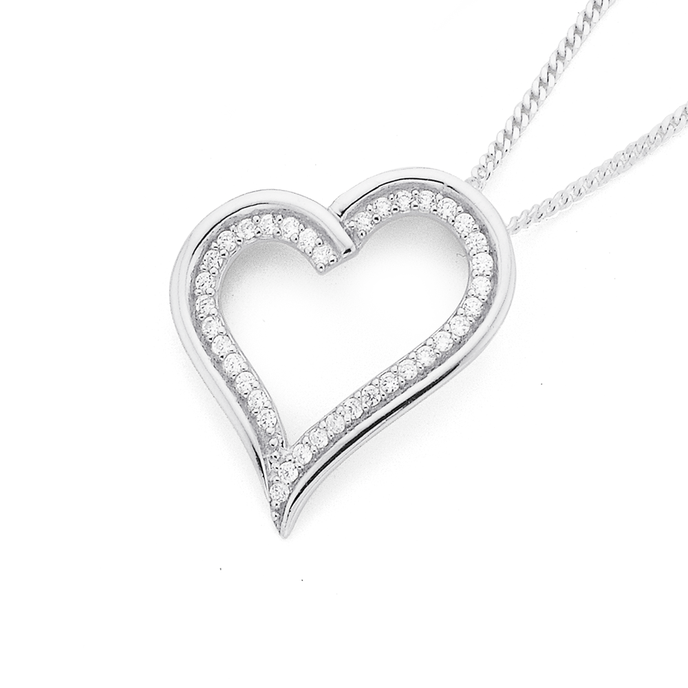 vintage silver heart necklace