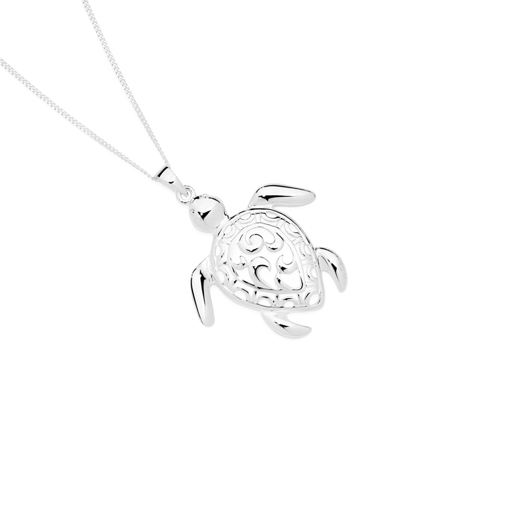 Sea turtle deals necklace silver