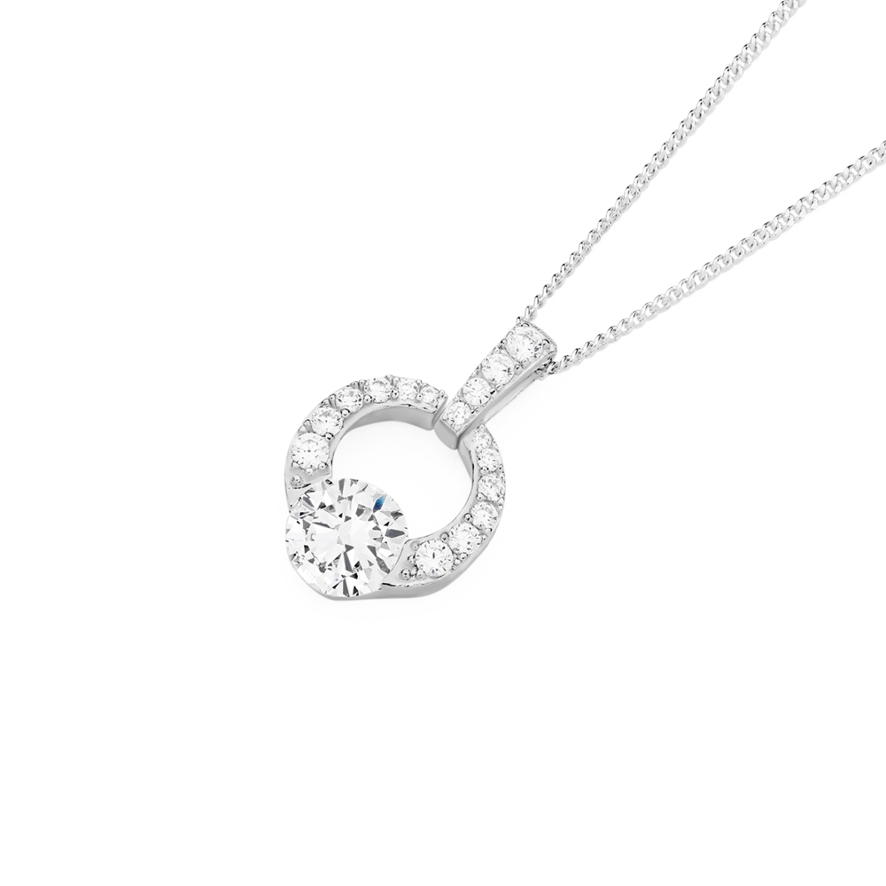 Large cubic clearance zirconia necklace