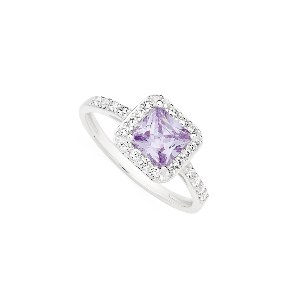 Purple hot sale silver ring