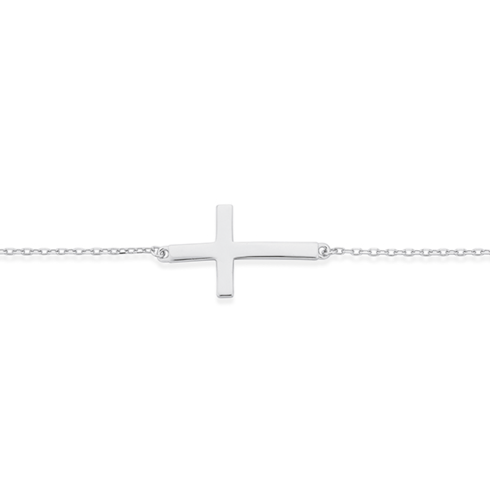 Sideways cross outlet bracelet