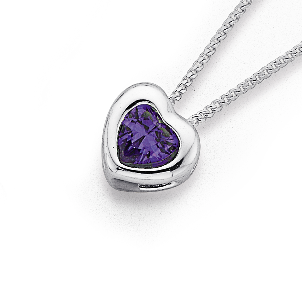 Swarovski Purple Heart Pendant with chain | eBay