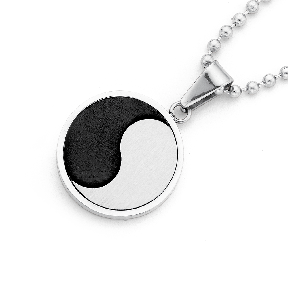 Baby Yin Yang Necklace Silver