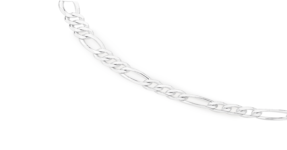 Sterling Silver 55cm 3+1 Figaro Chain | Prouds