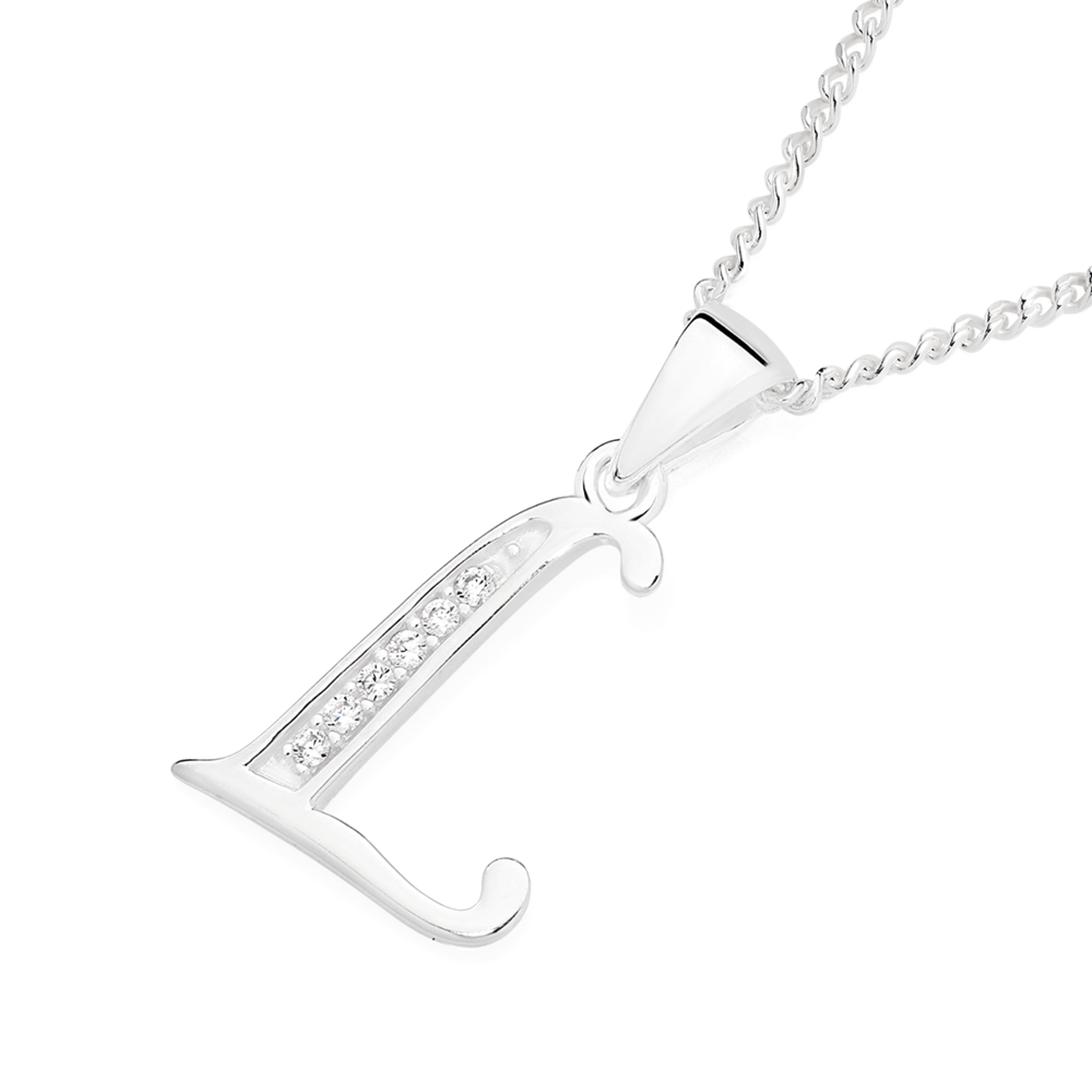 Letter l store initial necklace