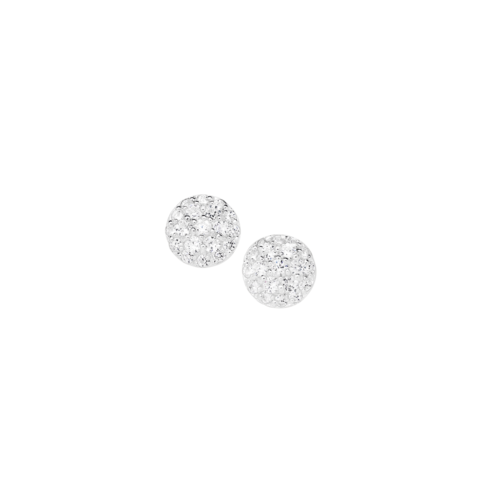 round pave earrings