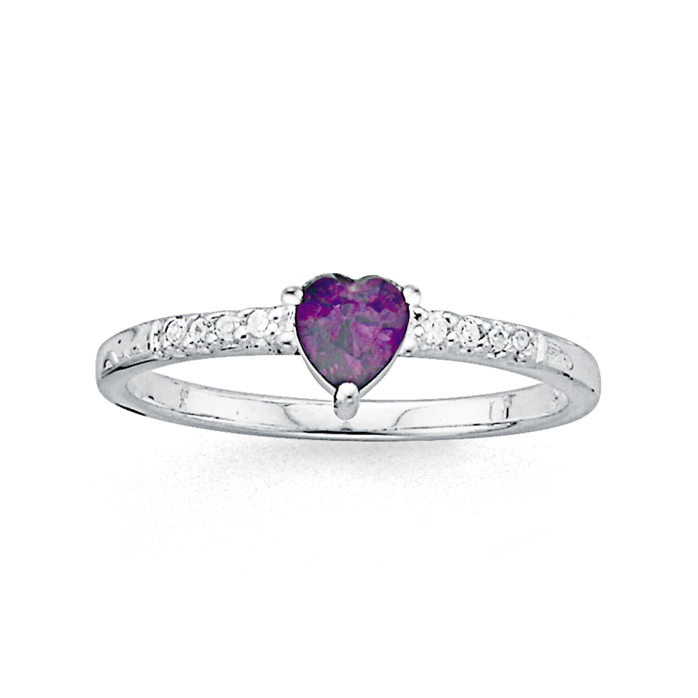 Purple shop heart ring