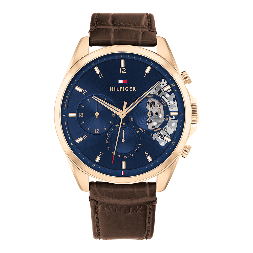 leather tommy hilfiger watches for men